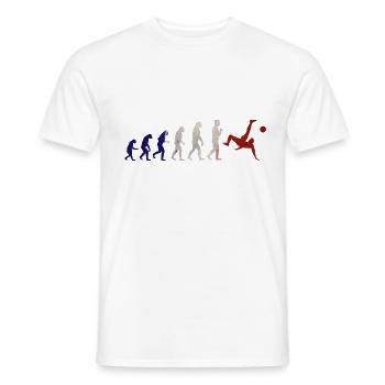 Evolution Fussball Frankreich Fußball - Männer T-Shirt - Weiß - Vorne - AI Model Male 178 dark (178cm)