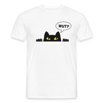 Naughty sweet cat maine coon persian gift - Men's T-Shirt - white - Front - AI Model Male 178 dark (178cm)