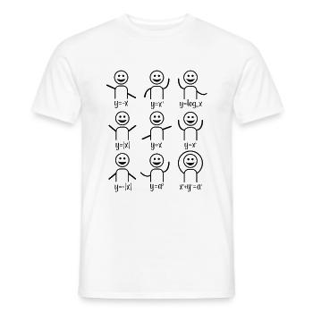 Cours de maths algèbre - T-shirt homme - blanc - Devant - AI Model Male 178 dark (178cm)