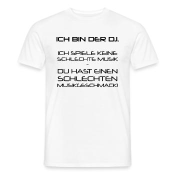 DJ - Men's T-Shirt - white - Front - AI Model Male 178 dark (178cm)