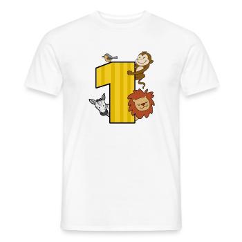Premier anniversaire - T-shirt homme - blanc - Devant - AI Model Male 178 dark (178cm)