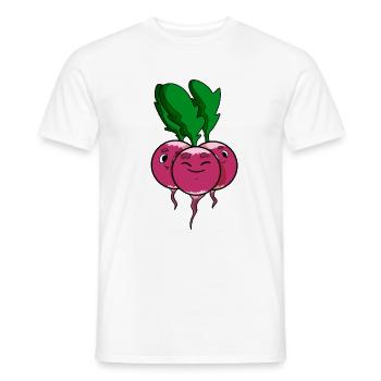 radish - Men's T-Shirt - white - Front - AI Model Male 178 dark (178cm)