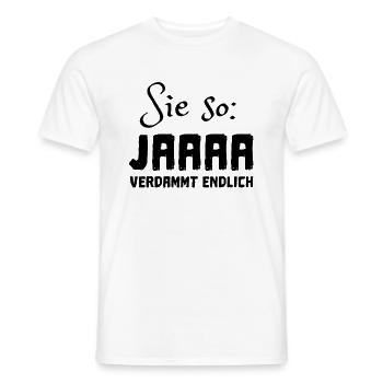 Partnershirt Verlobung und Hochzeit für den Mann - Männer T-Shirt - Weiß - Vorne - AI Model Male 178 dark (178cm)