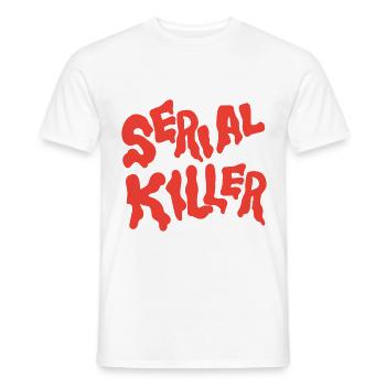serial killer - Men's T-Shirt - white - Front - AI Model Male 178 dark (178cm)