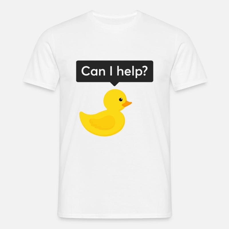 Programmer rubber duck debugging - Men's T-Shirt - white