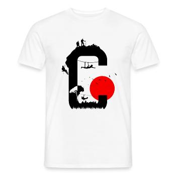 C soleil rouge - T-shirt homme - blanc - Devant - AI Model Male 178 dark (178cm)