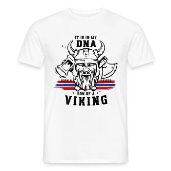 C'est dans mon ADN - fils né et élevé d'un Viking - T-shirt homme - blanc - Devant - AI Model Male 178 dark (178cm)