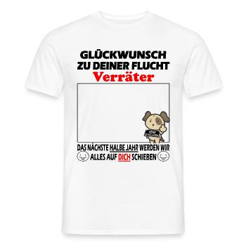 Glückwunsch zur Flucht Verräter - Jobwechsel - Männer T-Shirt - Weiß - Vorne - AI Model Male 178 dark (178cm)