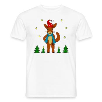 Weihnachtseichhorn - Männer T-Shirt - Weiß - Vorne - AI Model Male 178 dark (178cm)