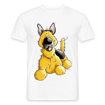 German Shepherd Dog - Breed - Dogs - Men's T-Shirt - white - Front - AI Model Male 178 dark (178cm)