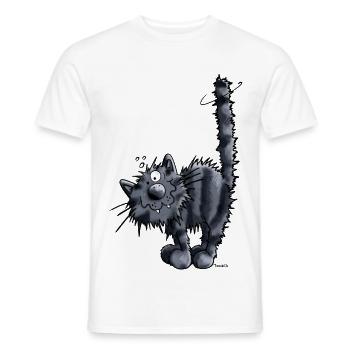 Mignon Chaton - T-shirt homme - blanc - Devant - AI Model Male 178 dark (178cm)