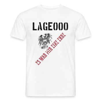 LAGE 000 - Abrüster Österreich - War mir eine Ehre - Männer T-Shirt - Weiß - Vorne - AI Model Male 178 dark (178cm)