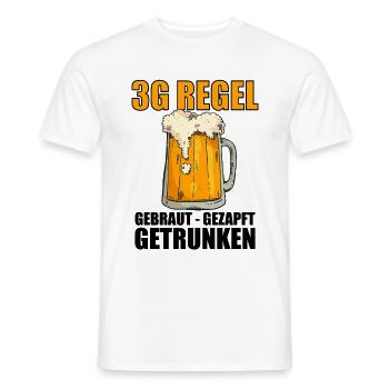 3G Regel Gebraut Gezapft Getrunken Bier Kostüm - Männer T-Shirt - Weiß - Vorne - AI Model Male 178 dark (178cm)