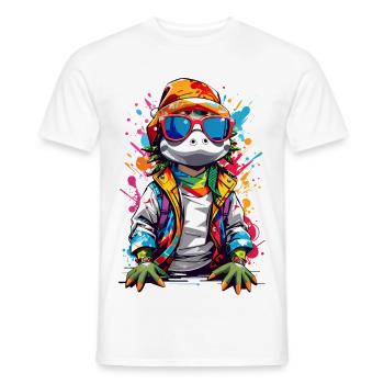 Cool crocodile - Men's T-Shirt - white - Front - AI Model Male 178 dark (178cm)