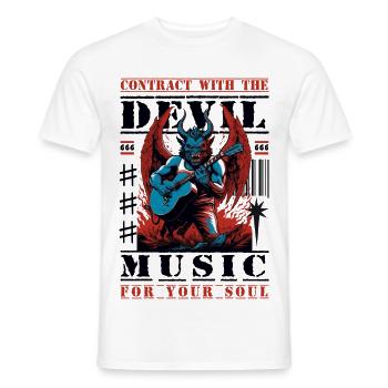 Devil Rock Music - Men's T-Shirt - white - Front - AI Model Male 178 dark (178cm)
