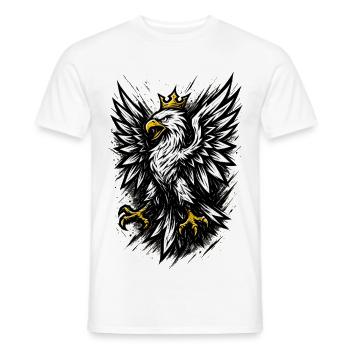 Pologne Polska aigle drapeau drapeau épique cadeau - T-shirt homme - blanc - Devant - AI Model Male 178 dark (178cm)