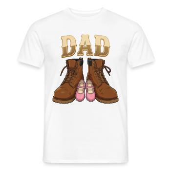 Papa d'une Fille : Le Plus Beau des Rôles - T-shirt homme - blanc - Devant - AI Model Male 178 dark (178cm)