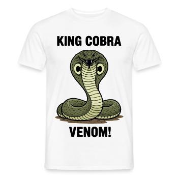 Cobra Royal Venin Serpent Danger King Cobra - Men's T-Shirt - white - Front - AI Model Male 178 dark (178cm)