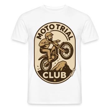 Moto Trial Club Vintage Logo - Men's T-Shirt - white - Front - AI Model Male 178 dark (178cm)