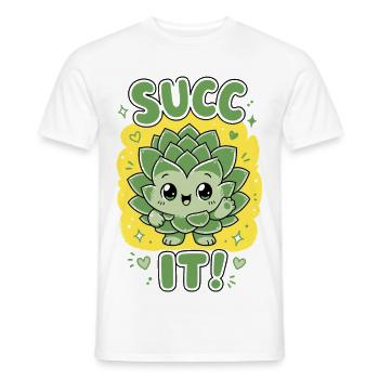 Jardinage urbain Succ It Plantes biologiques - T-shirt homme - blanc - Devant - AI Model Male 178 dark (178cm)