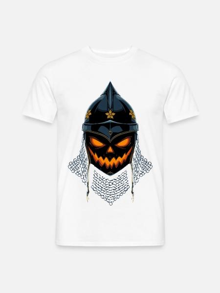 Kürbisritter Halloween - Männer T-Shirt - Weiß
