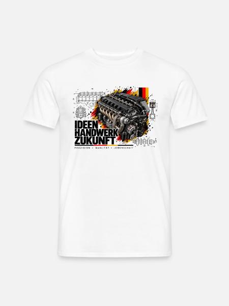 Kraftmotor German Power Engine - Männer T-Shirt - Weiß