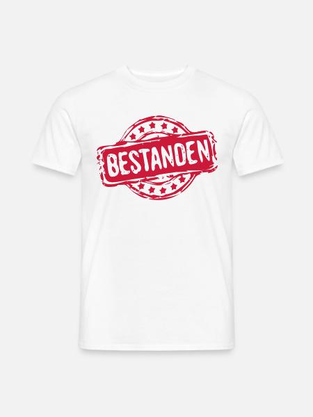 Stempel BESTANDEN - Männer T-Shirt - Weiß
