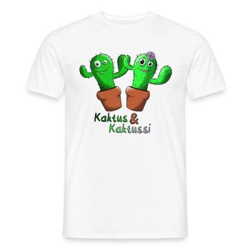 Kaktus & Kaktussi - Männer T-Shirt - Weiß - Vorne - AI Model Male 178 dark (178cm)