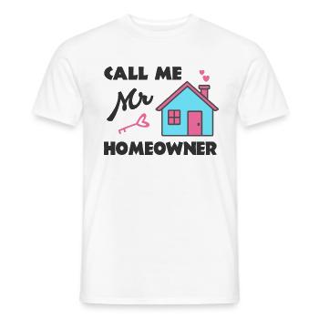 Emménagement Fest Appelez-moi M. Propriétaire - T-shirt homme - blanc - Devant - AI Model Male 178 dark (178cm)
