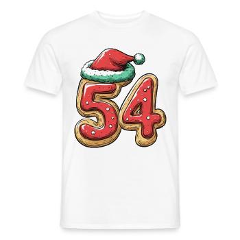 54 Number Christmas Cookie - Men's T-Shirt - white - Front - AI Model Male 178 dark (178cm)
