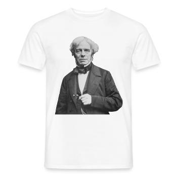Helden der Wissenschaft: Michael Faraday - Männer T-Shirt - Weiß - Vorne - AI Model Male 178 dark (178cm)