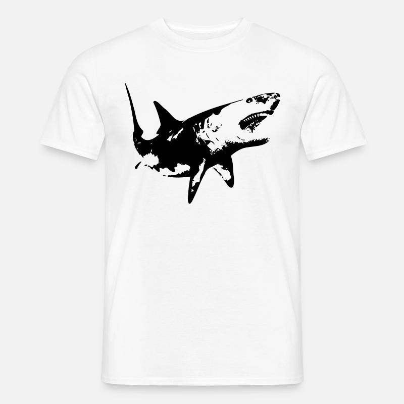 Hai - Männer T-Shirt - Weiß