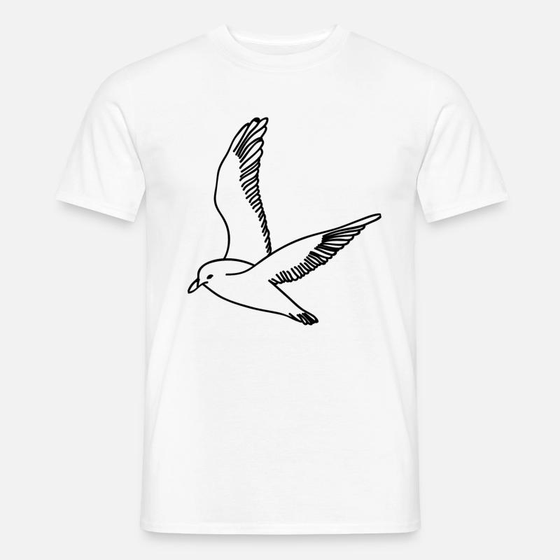 Möwe - Männer T-Shirt - Weiß