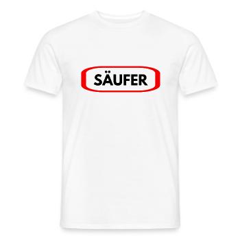 Säufer - Männer T-Shirt - Weiß - Vorne - AI Model Male 178 dark (178cm)