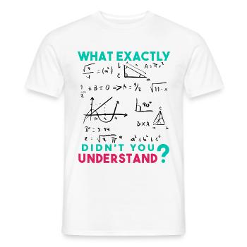 Mathe Formeln Scherz, Lustige Physik Sprüche - Männer T-Shirt - Weiß - Vorne - AI Model Male 178 dark (178cm)