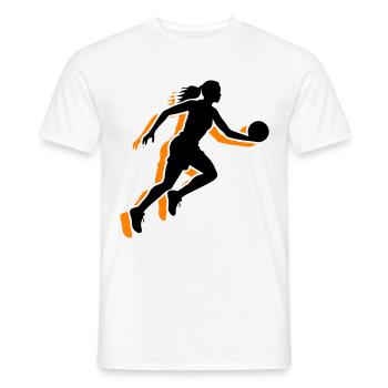 Basketball Player Symbol Basketball Player Woman - Men's T-Shirt - white - Front - AI Model Male 178 dark (178cm)