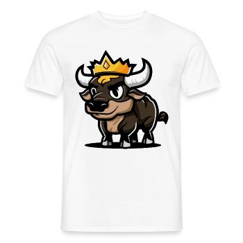 Stier Comic Krone - Männer T-Shirt - Weiß - Vorne - AI Model Male 178 dark (178cm)