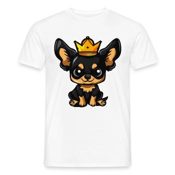 Chihuahua Hunde Comic Krone - Männer T-Shirt - Weiß - Vorne - AI Model Male 178 dark (178cm)