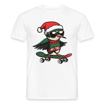 Hummingbird Bird Christmas Funny - Men's T-Shirt - white - Front - AI Model Male 178 dark (178cm)