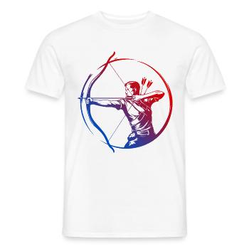 Archery Silhouette Colorful - Men's T-Shirt - white - Front - AI Model Male 178 dark (178cm)