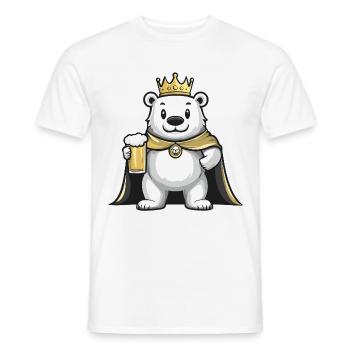 Polar Bear Beer Funny - Men's T-Shirt - white - Front - AI Model Male 178 dark (178cm)