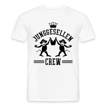Junggesellen Crew Jga Witzig Bier - Männer T-Shirt - Weiß - Vorne - AI Model Male 178 dark (178cm)