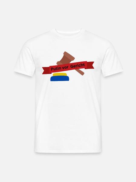 Putin vor Gericht - Männer T-Shirt - Weiß