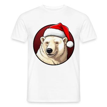 Isbjørne jul - Mænd T-shirt - hvid - Foran - AI Model Male 178 dark (178cm)