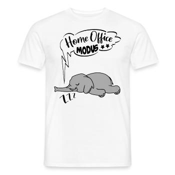 Home Office Modus Elefant Ingnorant Nein Nö Chef - Männer T-Shirt - Weiß - Vorne - AI Model Male 178 dark (178cm)