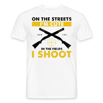 Chasse au canard Chasse au canard Chasseur de canard Chasseur de canard Conception - T-shirt homme - blanc - Devant - AI Model Male 178 dark (178cm)