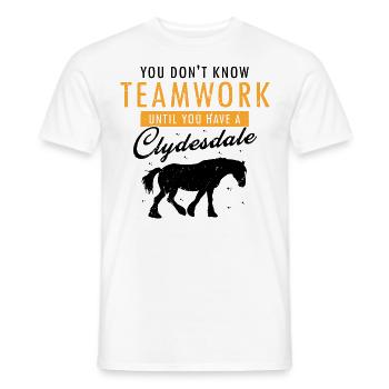 Clydesdale Design für Clydesdale Reiter - Männer T-Shirt - Weiß - Vorne - AI Model Male 178 dark (178cm)