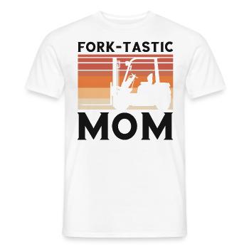 Warehouse drivers and warehouse workers for forklifts - Men's T-Shirt - white - Front - AI Model Male 178 dark (178cm)
