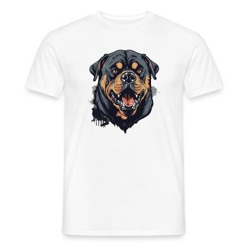Rottweiler - Men's T-Shirt - white - Front - AI Model Male 178 dark (178cm)