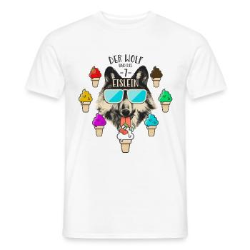 Der Wolf und die 7 Eislein - Männer T-Shirt - Weiß - Vorne - AI Model Male 178 dark (178cm)
